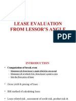 Lease Evaluation From Lessor Angle