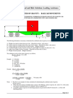 Load and Ride Solutions Loading Assistance: Center of Gravity - Railcar Movements