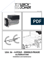 Lsa 36 - 4-Pole - Single-Phase: Alternators