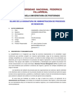 Silabo de Administración de Procesos de Negocios (BPM) PDF