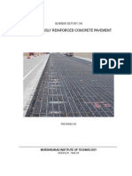 Continuously Reinforced Concrete Pavement: Seminar Report On