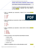 Matematica Essencial - Fundamental - Exercicios de Fracoes e Numeros Decimais