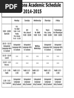 14-15 Salmons Academic Schedule