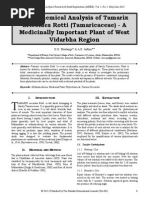 Phytochemical Analysis of Tamarix Ericoides Rotti (Tamaricaceae) - A Medicinally Important Plant of West Vidarbha Region