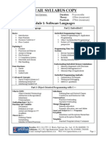 Detail Syllabus Copy: Module 1: Software Languages