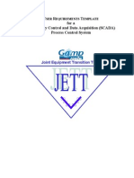 USER REQUIREMENTS TEMPLATE For A Supervisory Control and Data Acquisition (SCADA) Process Control System