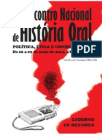 CADERNO de RESUMOS XII Encontro Nacional de História Oral