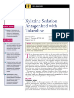 Xylazine Sedation Antagonized With Tolazoline