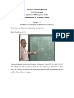 Advanced Operations Research Prof. G. Srinivasan Department of Management Studies Indian Institute of Technology, Madras