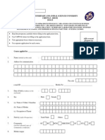 MBA MPhil MSC PGD Application Form