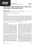 Performance Study of Multi-Path in Vanets and Their Impact On Routing Protocols