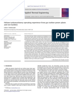 Helium Turbomachinery Operating Experience From Gas Turbine Power Plants