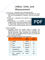 Quantities, Units, and Measurement