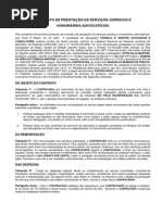 1 - Contrato de Prestação de Serviços Jurídicos e Honorários Advocatícios