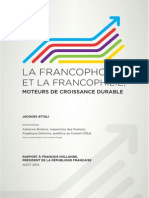 Rapport Attali Sur La Francophonie Économique