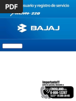 Bajaj Pulsar 220 - Manual de Usuario