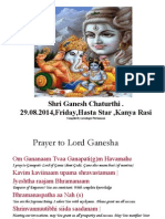 Shri Ganesh Chaturthi - 29.08.2014, Friday, Hasta Star, Kanya Rasi