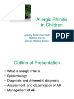 Allergic Rhinitis in Children: Jomary Torres Mercado Medico Interno Manati Medical Center