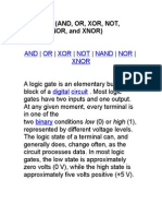 Logic Gate (AND, OR, XOR, NOT, Nand, Nor, and Xnor)