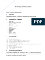 Relatório 2 - Análise de Gordura - Método Soxhlet.