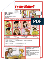 Match The Correct Word To The Correct Picture:: What's Wrong? What's The Matter? Are You OK? What's The Matter? You