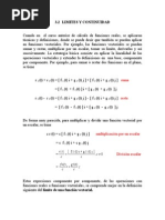 1.3 Limites y Continuidad Vectorial