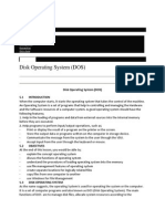 Disk Operating System (DOS) : Reference Notes