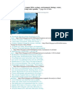 97 Posts, Online Free, August 2014, Ecology, Environment, Biology, Water, Ecotoxicology, Improving Water Quality 3-Page List of Links