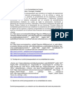 Control Presupuestario y La Contabilidad de Costos