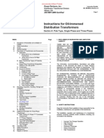 Instructions For Oil-Immersed Distribution Transformers