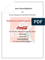 Summer Internshipreport: Hindustan Coca Cola Beverage Pvt. LTD - Bhopal