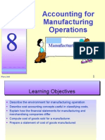 Topic 8 - Accounting For Manufacturing Operations