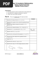 Review From Grade 10 Math