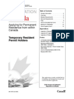 Canada Immigration Forms: 5527E