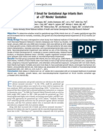 PEDIATRIA Outcomes of Small For Gestational Age Infants Born at 27 Weeks Gestation