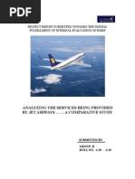 Analyzing The Services Being Provided by Jet Airways .A Comparative Study