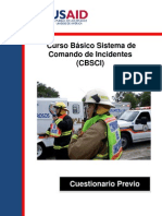 Cuestionario Previo - CBSCI