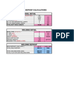 Weld Deposite Calculations