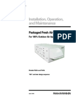 Installation, Operation, and Maintenance: Packaged Fresh Air Unit