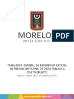 Tabulador de PU Morelos-Oct-2013 PDF