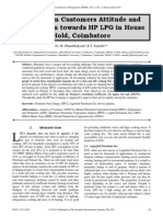 A Study On Customers Attitude and Satisfaction Towards HP LPG in House Hold, Coimbatore