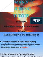 Humanistic Nursing Theory by Paterson and Zderad