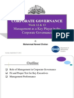 Corporate Governance: Management As A Key Player in The Corporate Governance