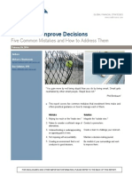 Methods To Improve Decisions - Five Common Mistakes and How To Address Them (2014!02!24) Michael Mauboussin & Dan Callahan (Credit Suisse)