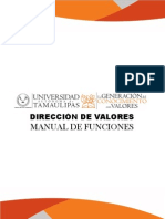 Manual de Funciones Dirección de Valores