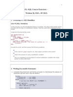 PL SQL Exercises