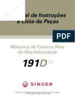 Manual-Singer-Costura Reta Industrial 191d