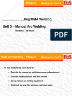 Domestic Heating/MMA Welding Unit 3 - Manual Arc Welding