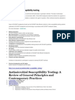 Antimicrobial Susceptibility Testing