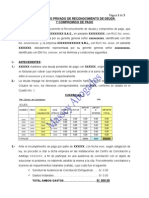 Modelo de Documento Privado de Reconocimiento de Deuda